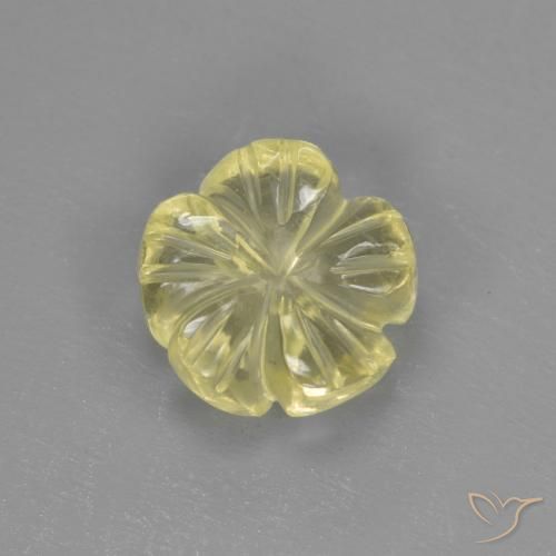 1.72ct Naturel Jaune moyen-léger Quartz, Taille Fleur, Transparent