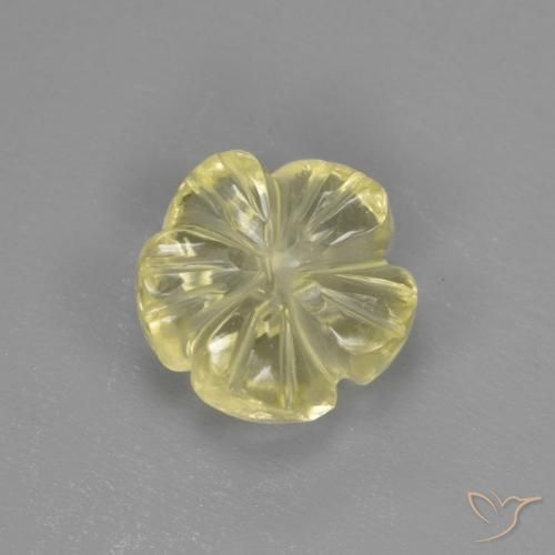 Quartz Jaune moyen-léger naturelle Taille Fleur, 1.72 ct, Transparent