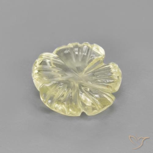 Quartz Jaune pâle naturelle Taille Fleur, 1.64 ct, Transparent