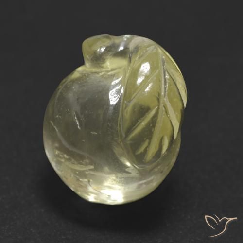Quartz Jaune moyen-léger naturelle Fantaisie, 10.58 ct, Transparent