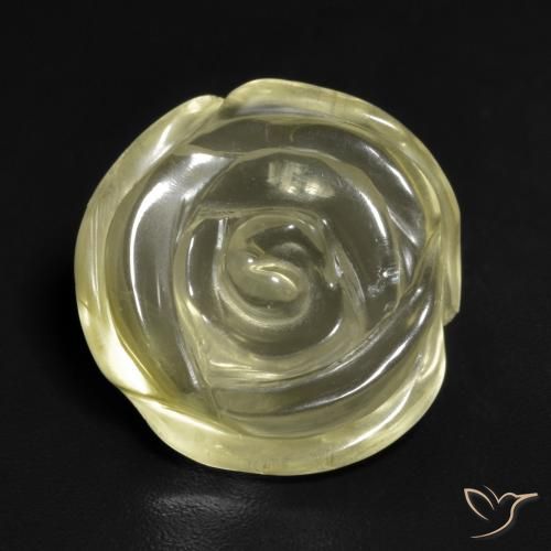 10.57ct Naturel Jaune moyen-léger Quartz, Taille Fleur, Transparent