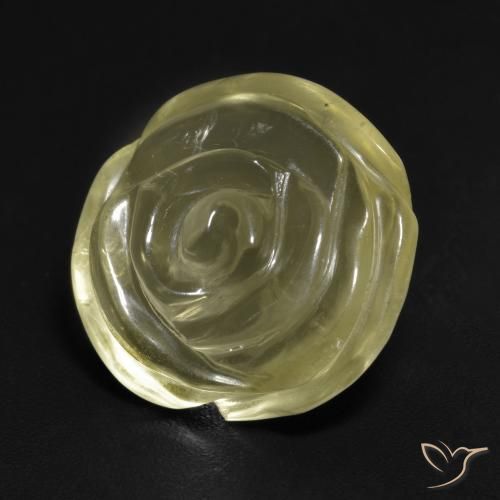 Quartz Jaune moyen-léger naturelle Taille Fleur, 10.57 ct, Transparent