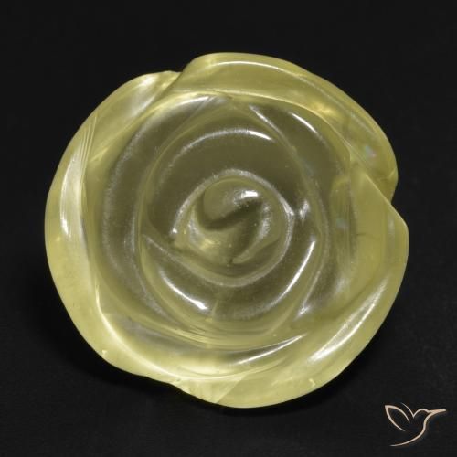 13.59ct Naturel Jaune moyen Quartz, Taille Fleur, Transparent