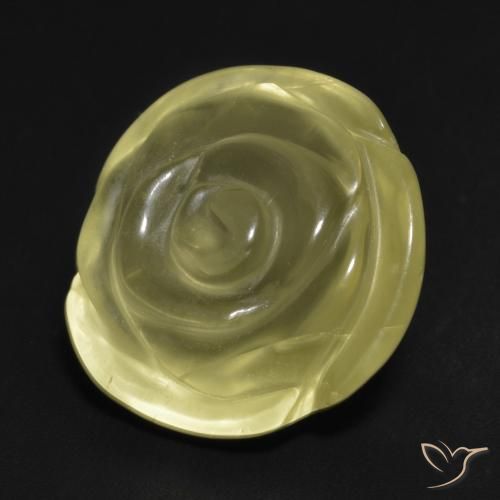 Quartz Jaune moyen naturelle Taille Fleur, 13.59 ct, Transparent