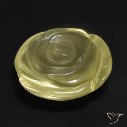 Quartz Jaune moyen naturelle Taille Fleur, 13.59 ct, Transparent