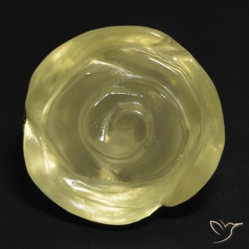 17.51ct Naturel Jaune moyen Quartz, Taille Fleur, Transparent