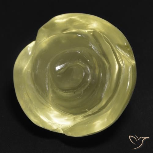 Quartz Jaune moyen naturelle Taille Fleur, 17.51 ct, Transparent