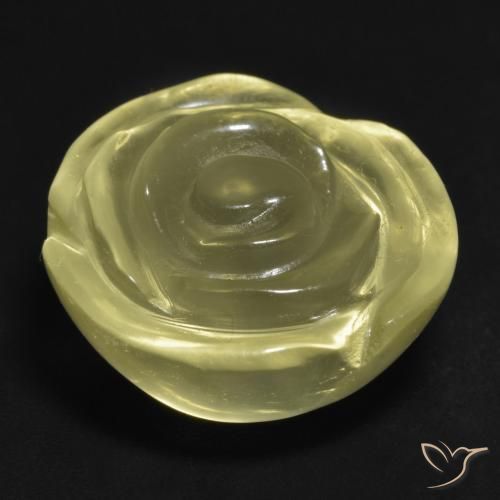 Quartz Jaune moyen naturelle Taille Fleur, 17.51 ct, Transparent