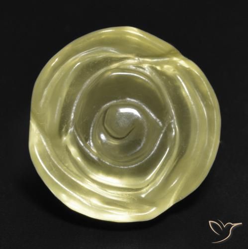13.55ct Naturel Jaune moyen Quartz, Taille Fleur, Transparent