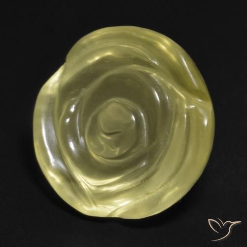 Quartz Jaune moyen naturelle Taille Fleur, 13.55 ct, Transparent
