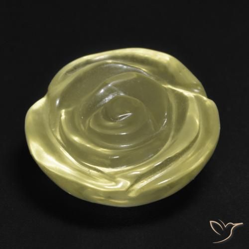 Quartz Jaune moyen naturelle Taille Fleur, 13.55 ct, Transparent