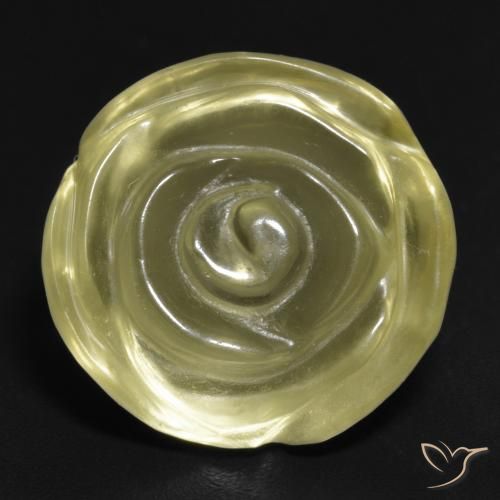 13.76ct Naturel Jaune moyen Quartz, Taille Fleur, Transparent