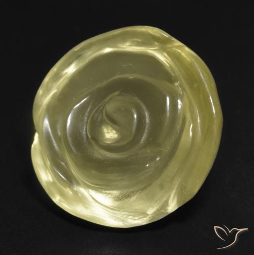 Quartz Jaune moyen naturelle Taille Fleur, 13.76 ct, Transparent