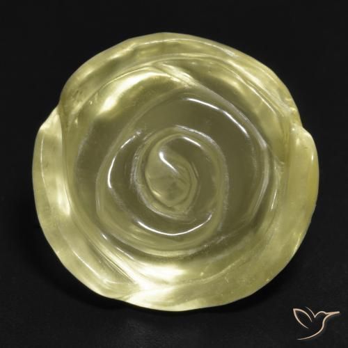 14.90ct Naturel Jaune moyen Quartz, Taille Fleur, Transparent