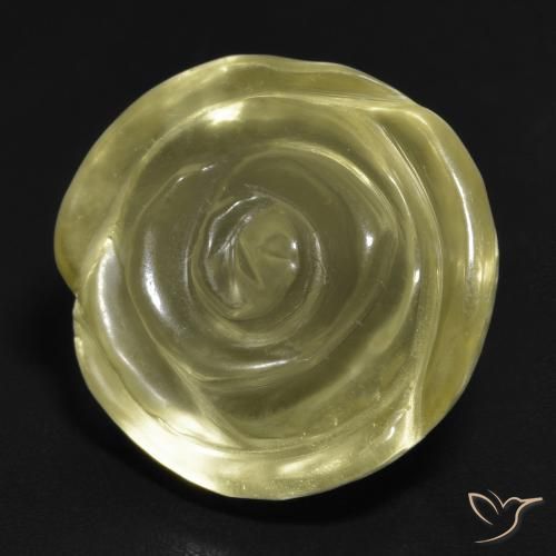 Quartz Jaune moyen naturelle Taille Fleur, 14.90 ct, Transparent