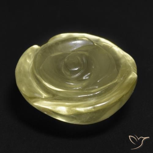 Quartz Jaune moyen naturelle Taille Fleur, 14.90 ct, Transparent
