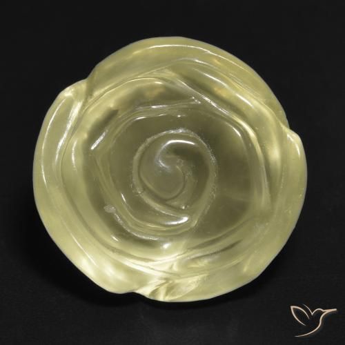 14.63ct Naturel Jaune lagon Quartz, Taille Fleur, Transparent