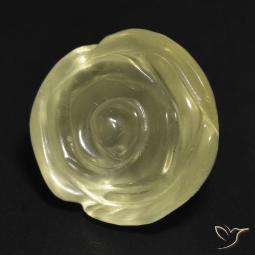 Quartz Jaune lagon naturelle Taille Fleur, 14.63 ct, Transparent