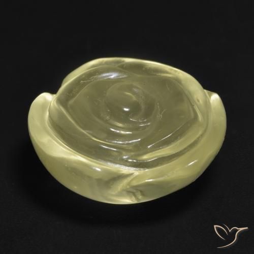 Quartz Jaune lagon naturelle Taille Fleur, 14.63 ct, Transparent