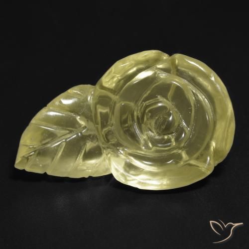 18.90ct Naturel Jaune lagon Quartz, Taille Fleur, Transparent
