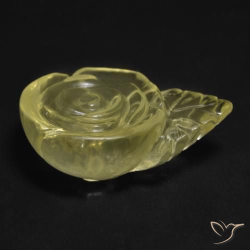 Quartz Jaune pâle naturelle Taille Fleur, 20.16 ct, Transparent