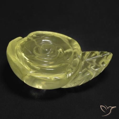 Quartz Jaune pâle naturelle Taille Fleur, 22.84 ct, Transparent