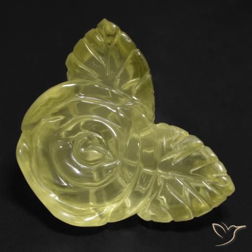 Quartz Jaune lagon naturelle Taille Fleur, 27.63 ct, Transparent