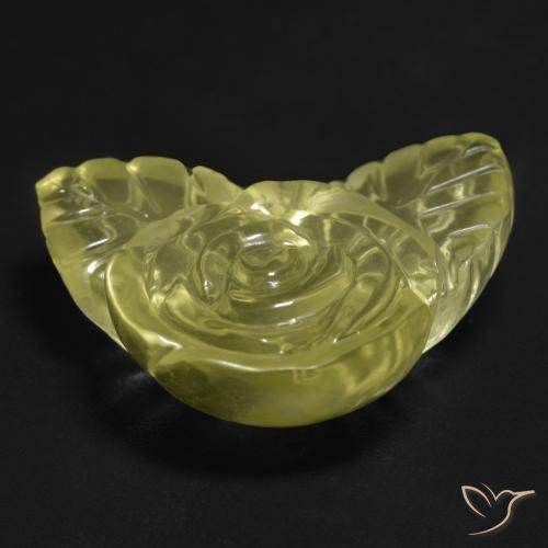 Quartz Jaune lagon naturelle Taille Fleur, 27.63 ct, Transparent