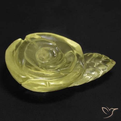 Quartz Jaune moyen naturelle Taille Fleur, 26.39 ct, Transparent