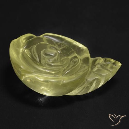 Quartz Jaune moyen naturelle Taille Fleur, 26.39 ct, Transparent