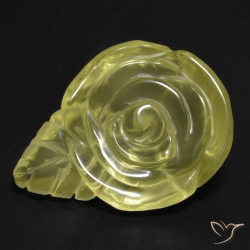 Quartz Jaune pâle naturelle Taille Fleur, 19.94 ct, Transparent