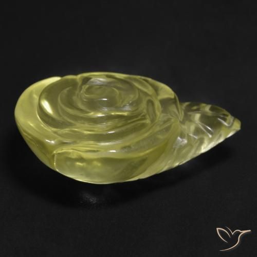 Quartz Jaune pâle naturelle Taille Fleur, 19.94 ct, Transparent