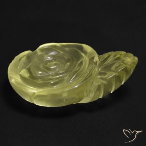 Quartz Jaune pâle naturelle Taille Fleur, 19.33 ct, Transparent