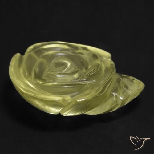 Quartz Jaune pâle naturelle Taille Fleur, 15.73 ct, Transparent