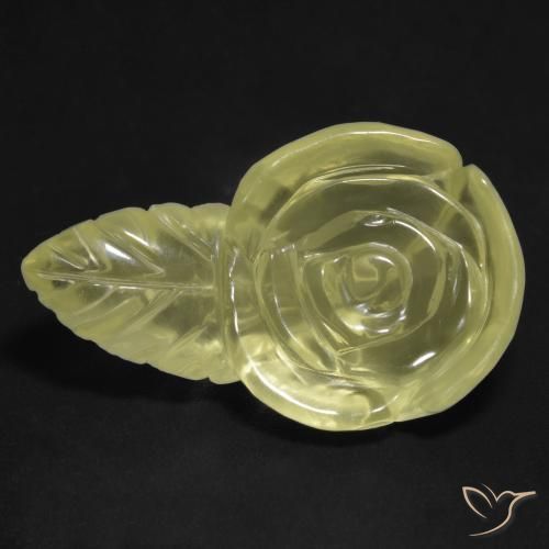 Quartz Jaune pâle naturelle Taille Fleur, 15.31 ct, Transparent