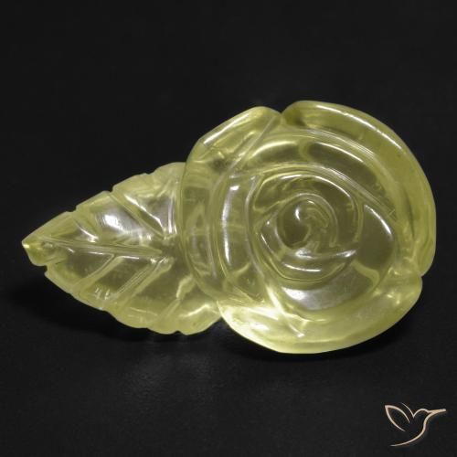 12.51ct Naturel Jaune lagon Quartz, Taille Fleur, Transparent