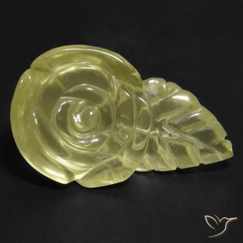 Quartz Jaune lagon naturelle Taille Fleur, 12.51 ct, Transparent