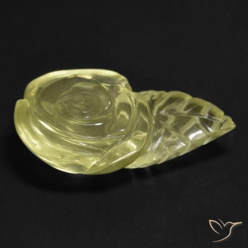 Quartz Jaune lagon naturelle Taille Fleur, 12.51 ct, Transparent
