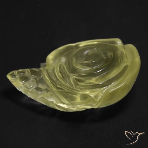 Quartz Jaune pâle naturelle Taille Fleur, 17.67 ct, Transparent