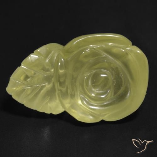 15.83ct Naturel Jaune pâle Quartz, Taille Fleur, Transparent