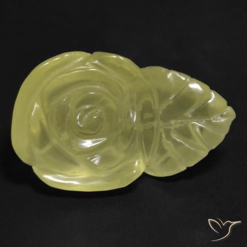 Quartz Jaune pâle naturelle Taille Fleur, 15.83 ct, Transparent