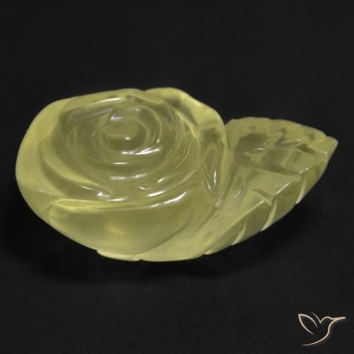 Quartz Jaune pâle naturelle Taille Fleur, 15.83 ct, Transparent