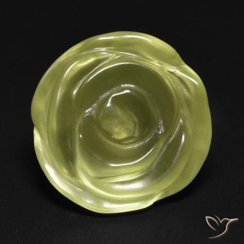 15.74ct Naturel Jaune clair Quartz, Taille Fleur, Transparent