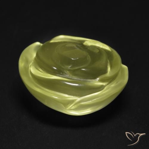 Quartz Jaune clair naturelle Taille Fleur, 15.74 ct, Transparent