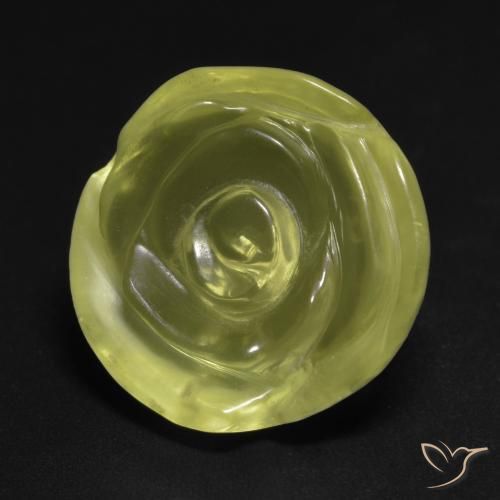 Quartz Jaune citron naturelle Taille Fleur, 14.68 ct, Transparent