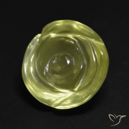 Quartz Jaune moyen naturelle Taille Fleur, 14.89 ct, Transparent