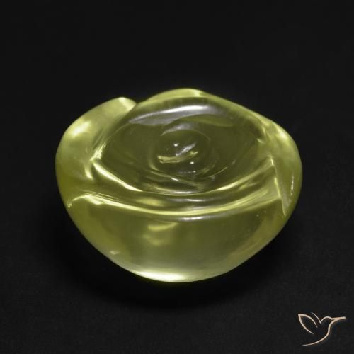Quartz Jaune moyen naturelle Taille Fleur, 14.89 ct, Transparent