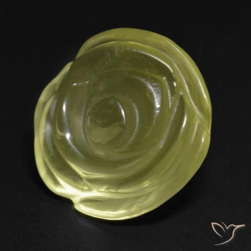 Quartz Jaune moyen naturelle Taille Fleur, 16.31 ct, Transparent