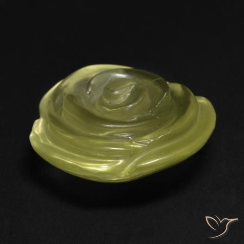 Quartz Jaune moyen naturelle Taille Fleur, 16.31 ct, Transparent