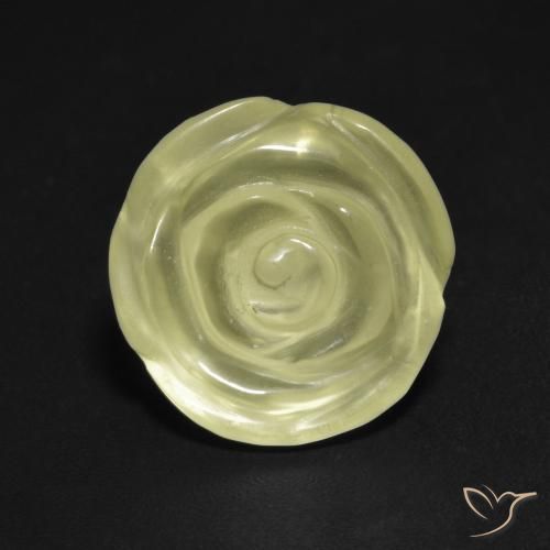 7.82ct Naturel Jaune clair Quartz, Taille Fleur, Transparent